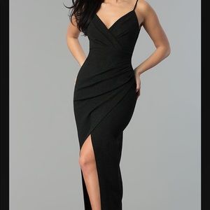 Prom dress for sale! Black sparkle dress v neck